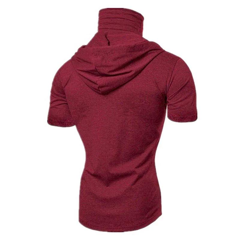 Zip Up Hoodie Sweatshirt Jacket Fleece Hoodies Print Hoodies Solid Color Hoodies Mens Gym Thin Short Sleeve With Mask Casual Splice Large Mask Tops Cycling