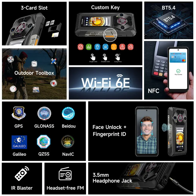 Ulefone Armor 30 Pro 5G Rugged Phone 6.9" 120Hz 32GB+512GB 12800mAh Night Camera 64MP NFC 66W Android 14 Smartphone - Image 6