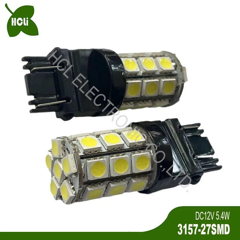 

High quality 12V T25 3156 3157 P27W/7W P27W Car Led Stoplights Rear Fog Lamp Parking Brake Tail Light Bulb free shipping 5pcs