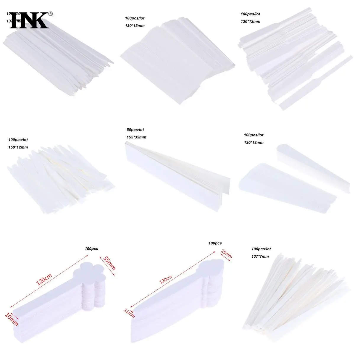 

50/100pcs 10 Types Aromatherapy Fragrance Perfume Essential Oils Test Paper Strips Testing Strip