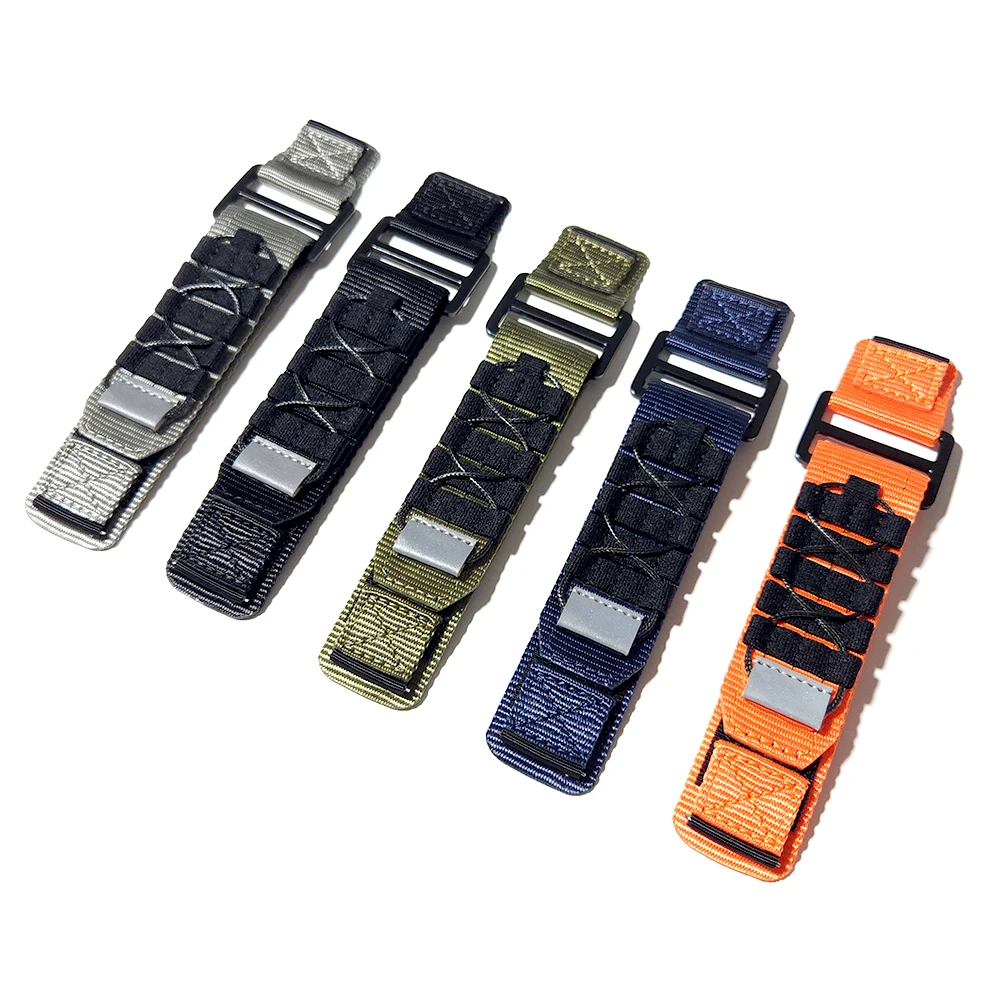 22mm Sports tactics nylon braided strap For Suunto Vertical / Suunto 9 Peak  Pro / 5 Peak Woven Loop Bands Replacement wristband