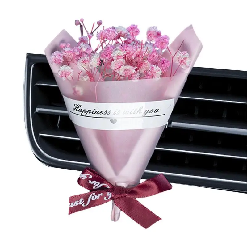 Auto Lufter frischer getrocknete Blume Auto Parfüm Diffusor Gypsophila  Entlüftung Auto Duft Auto Interieur Zubehör - AliExpress