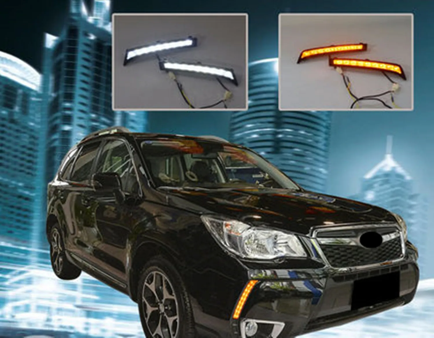 2pcs Drl Led Fog Lights For Subaru Forester 2013 2014 2015 2016 2017