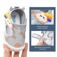 2024 Summer Baby Mesh Sandals Outdoor Walking Shoes Breathable Non-slip Soft Sole Walking Shoes for Kids Boys Girls Baby 1-3year 2