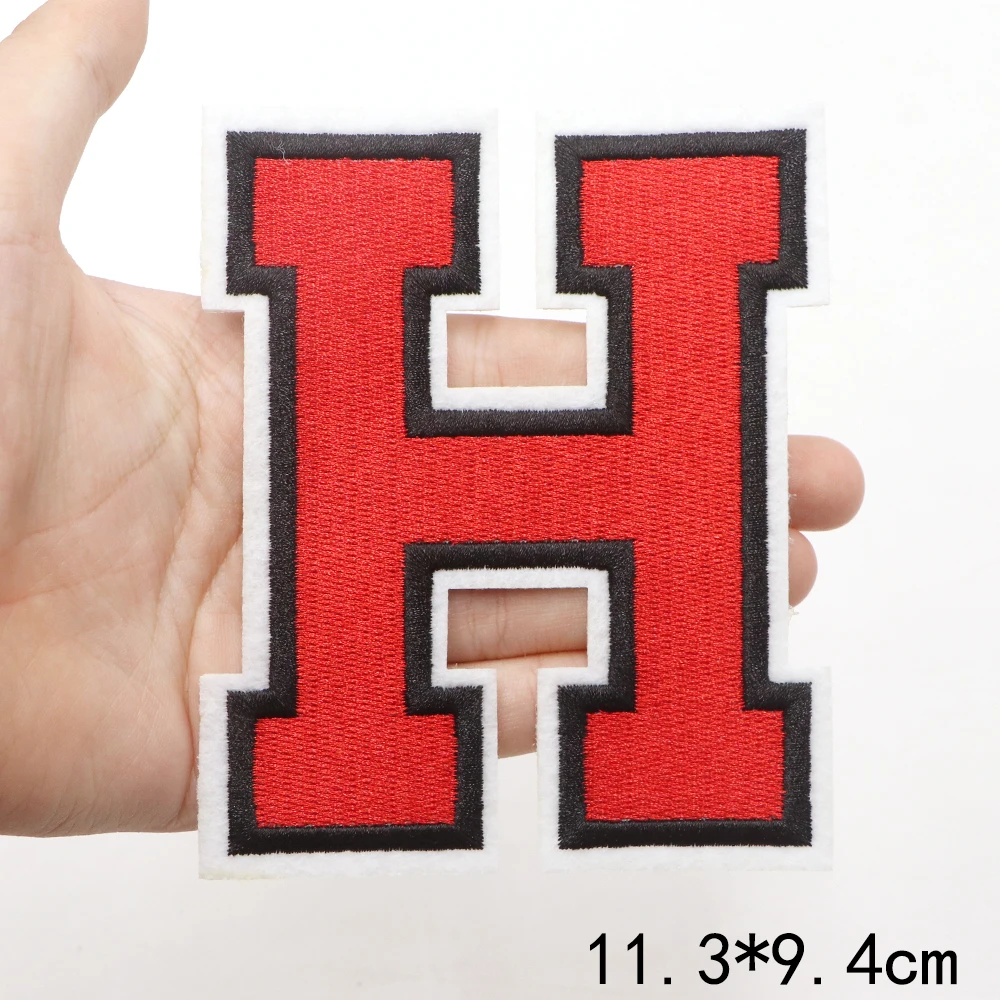 1pc große 11,3 cm redenglish Brief Patches für Kleidung Hut Jacke shose nähen Stickerei Applique Patches auf Kleidung dekorieren DIY – Detail 11