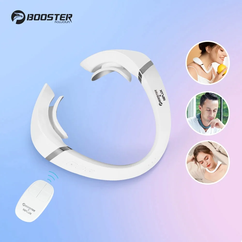 

Booster Electric Pulse Neck Massager for Pain Relief Health Care, Cordless Deep Tissue Tens Neck Muscle Massage Apparatus