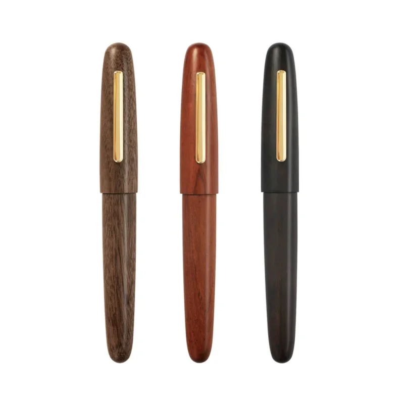 

Ручка перьевая Jinhao 9056 из натурального дерева, ручная работа, перо м/ф, Золотой зажим, чернильная ручка для школы, бизнеса, офиса, подарок для письма, школьные принадлежности