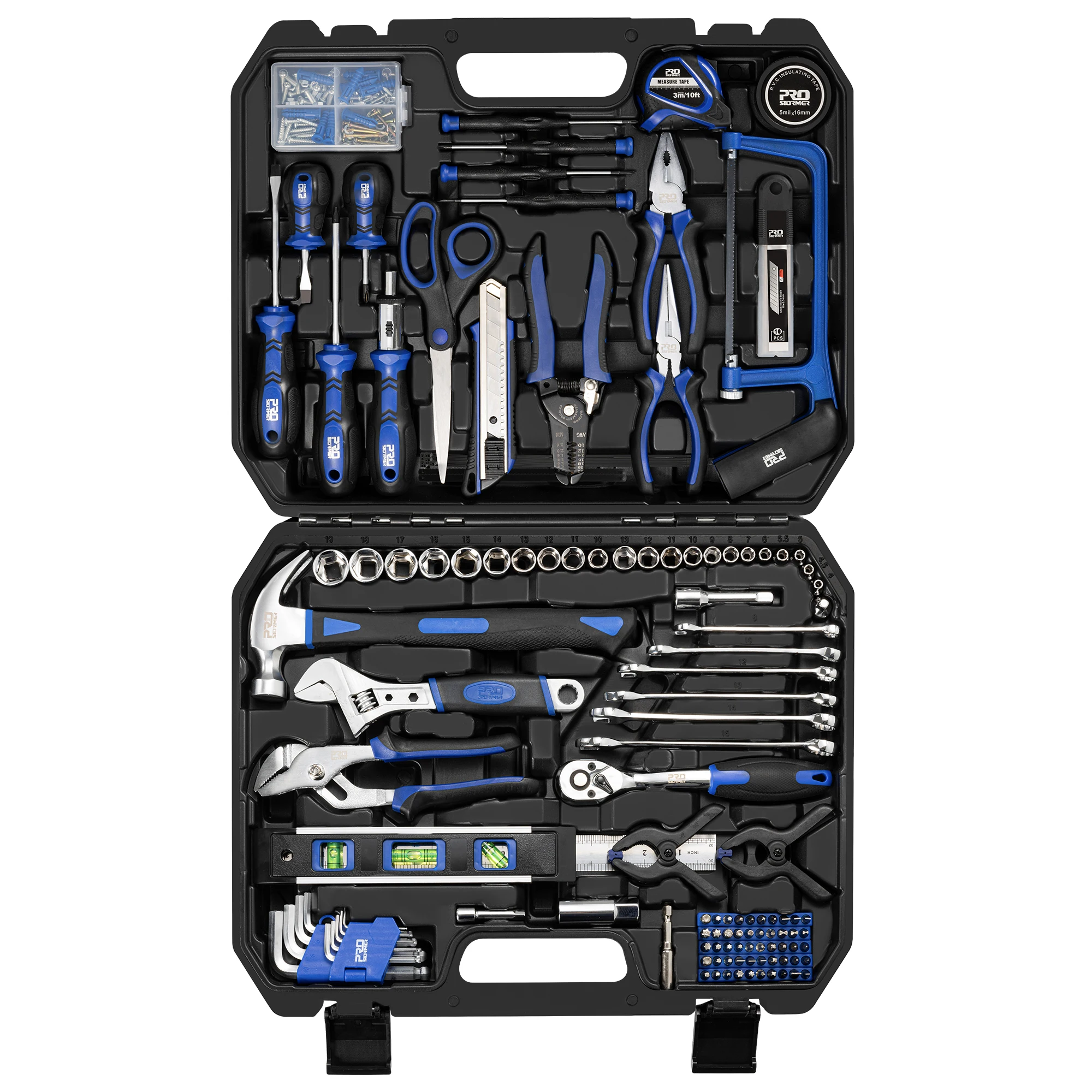 259Pcs Hand Tool Set DIY Home Repair Tool Kit Woodworking Tools Bag Car Repair Set Wrench Saw Screwdriver By PROSTORMER