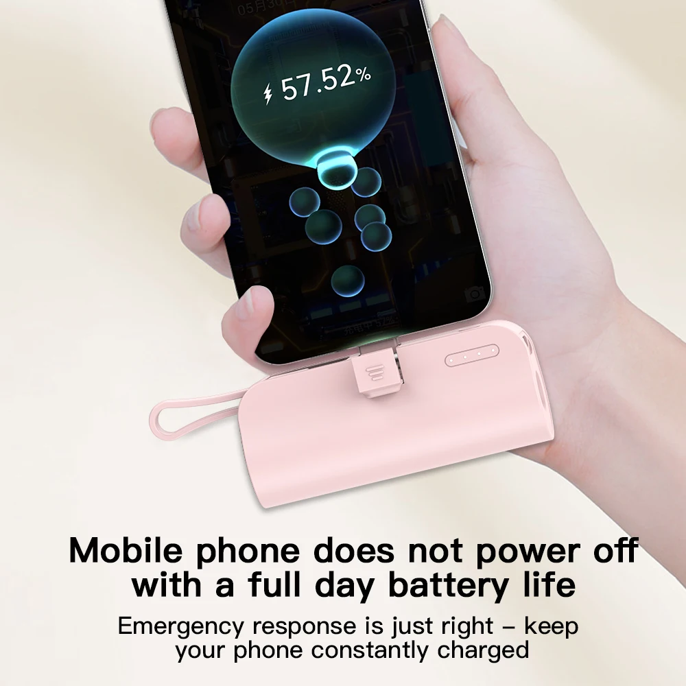 Mini Portable 5000mAh Mobile Phone Charger