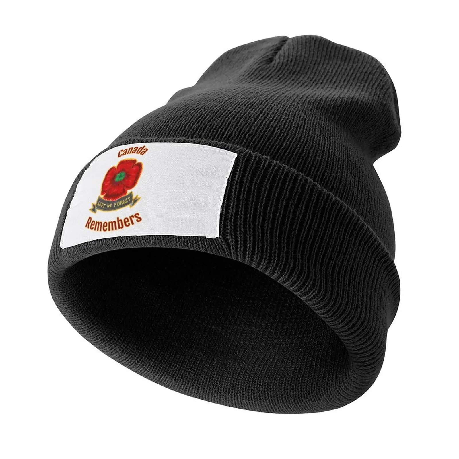 Canadian Remembrance Day Canada Remembers Lest We Forget Knitted Cap Fishing Caps Visor Custom Cap Woman Hats Men's