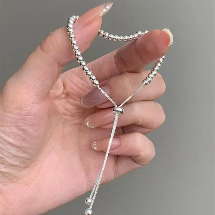 925 Sterling Silver Beautiful Bead Bracelets For Women