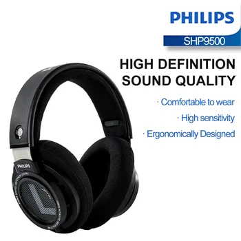 Philips SHP9500 Cuffie cablate montate sulla testa Auricolari stereo HiFi Monitor Classe Musica Auricolari Gioco e-sport Cuffie universali