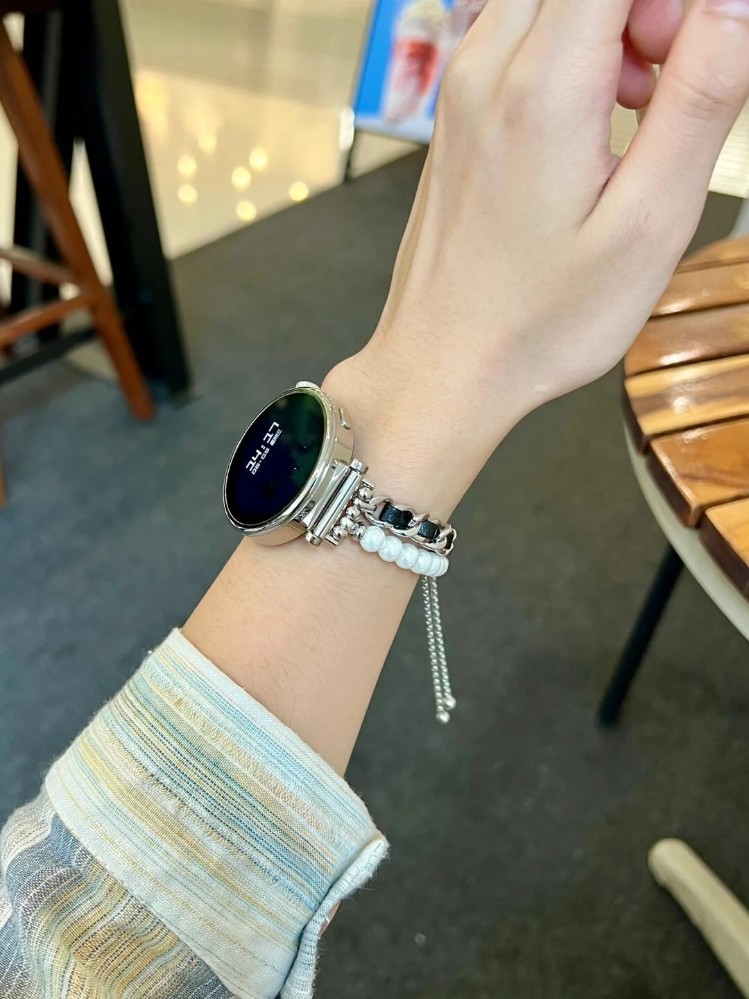 Elegant Metal Chain Strap Bracelet - 18mm, 20mm, 22mm