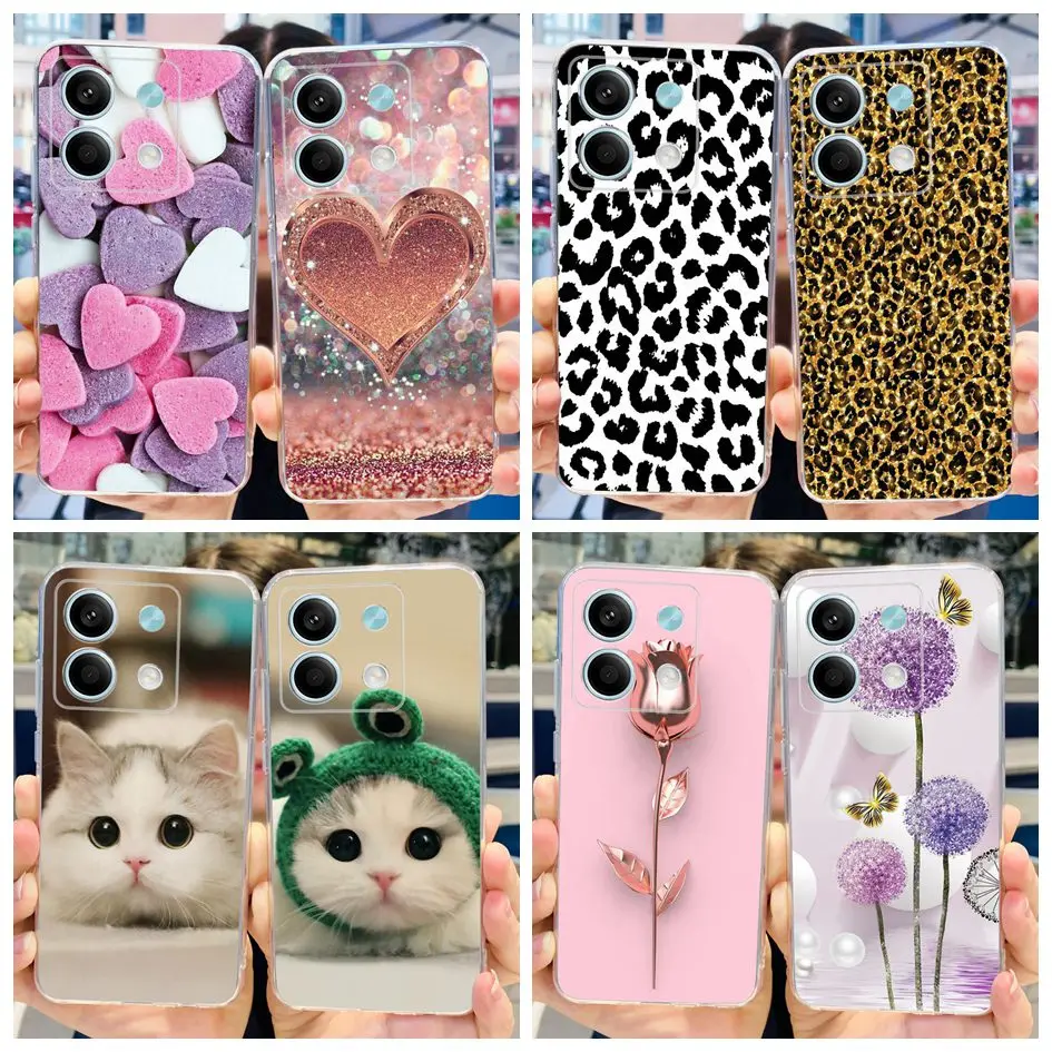 Per Xiaomi Redmi Note 13 Pro 4G Custodia Fashion Leopard Tpu Silicone Soft Fundas Per Xiaomi Redmi Note 13 Coque On Note13 4G Bumper