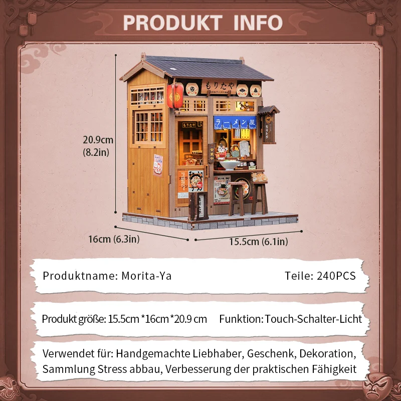 Original CUTEBEE Buchnischen-Set DIY Puppenhaus Bücherregal-Einsatz Tolles Geschenk für Kinder Morita-Ya Japanischer Stil DIY Miniatur-Spielzeug – Detail 3