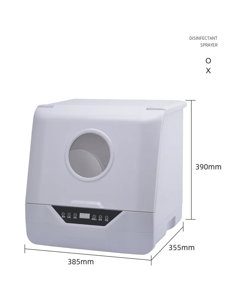 Household Automatic Dish Washers Sink Washing Dish Machine Smart Countertop Dishwasher Stainless Steel Silver Kitchen OEM 5