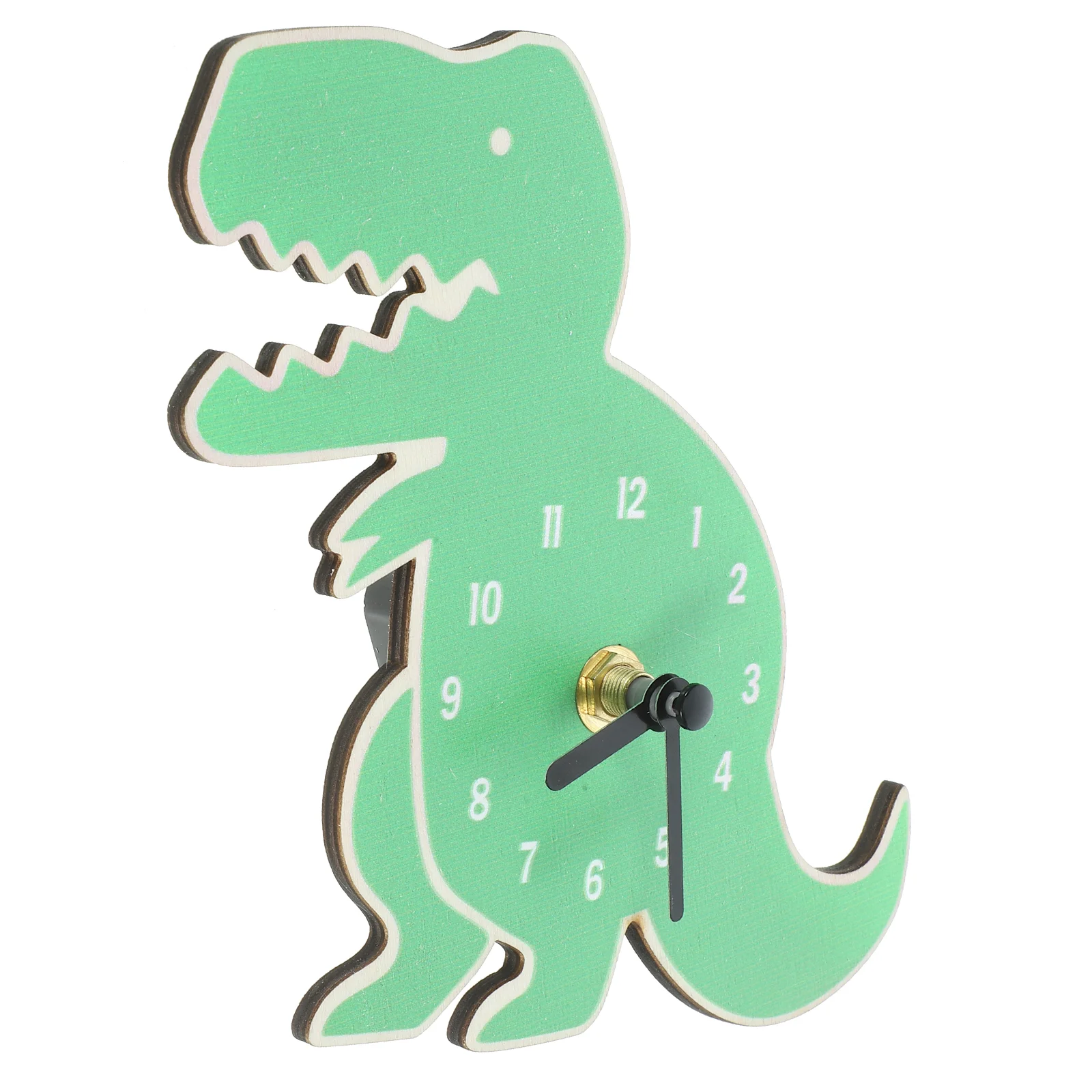 Mini Silent Green Dinosaur Clock Wall Hanging Clock Kids Room Decor Household Office Bedroom Cartoon Wall