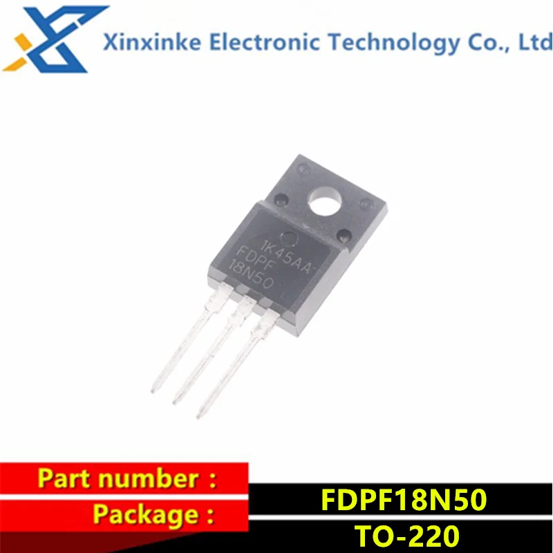 

10PCS FDPF18N50 18N50 TO-220 18A 500V N-channel MOS Transistor Field Effect Transistor