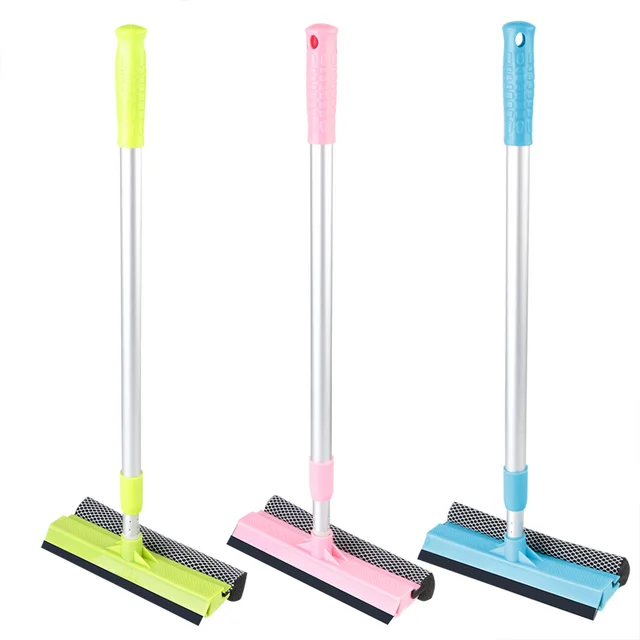 Home Cleaning Tools Squeegee Sponge 2 in 1 Multi-function Telescopic Rod Window Glass Cleaner Wiper Glass Window Cleaner