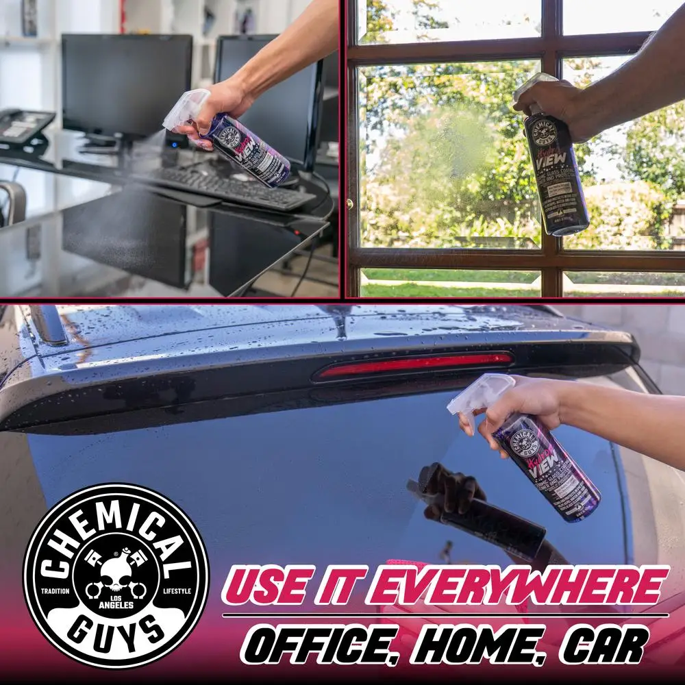 HydroView Ceramic Glass Cleaner Water Repellent & Protective Coating Ultimate Hydrophobic Two-in-One Clear Vision & All Weather