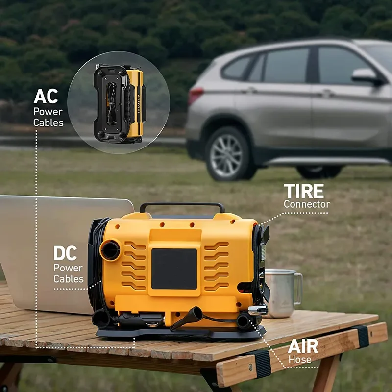 ���� �������� ��� �Ŀ� AC DC ���� ī ���÷�����, ���� ���� Ÿ�̾� ������, ��Ʈ ������ ��Ʈ����, 110V-230V, 150Psi, 300 L/min