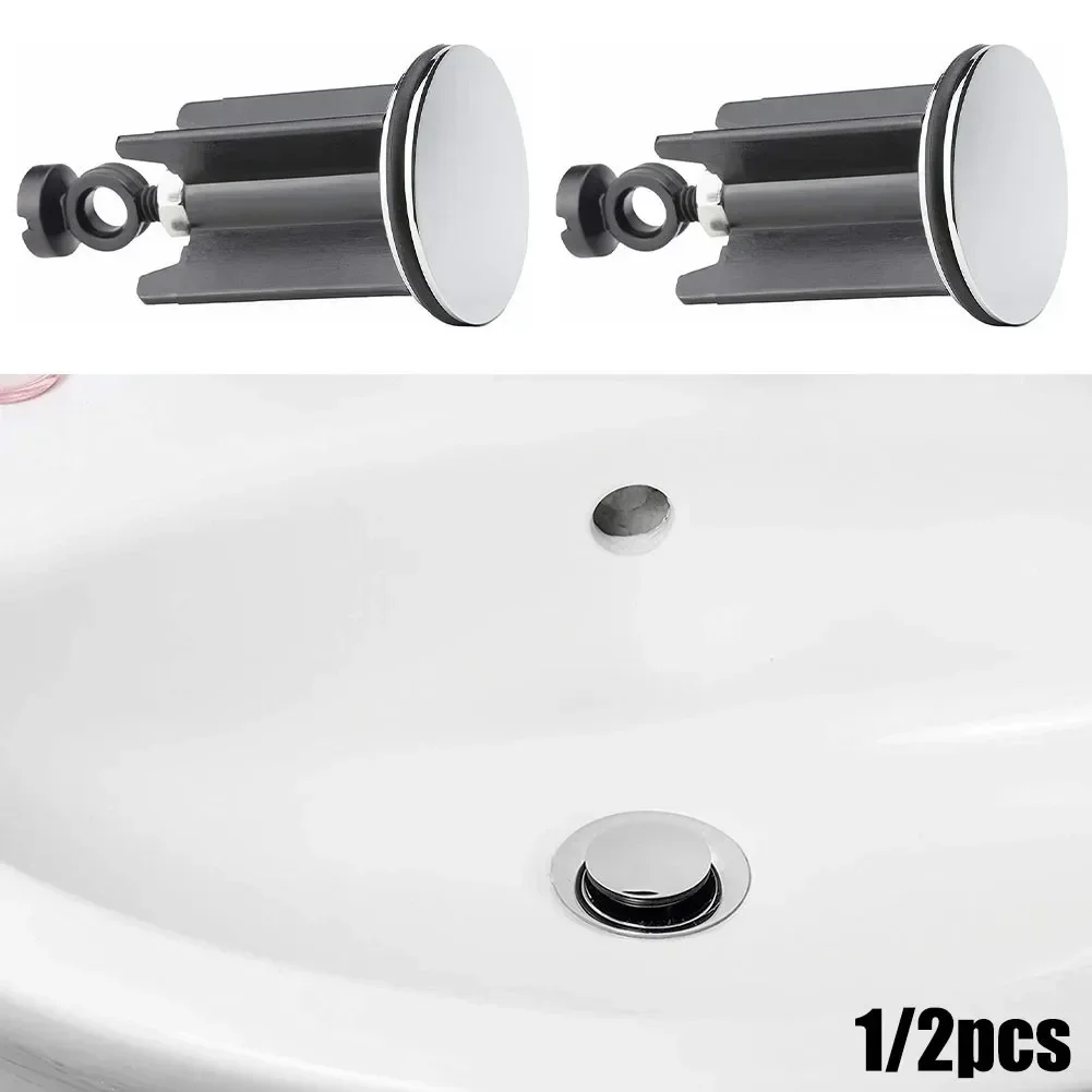 Wash Basin Plugs 1/2 PCS Universal Copper Cover Sink Bathroom 40mm Pop-Up Plug Replacement Drain Plug Bathroom Faucet Fixture bathroom sink plug washbasin drain plug basin drain stopper bathroom sink stopper