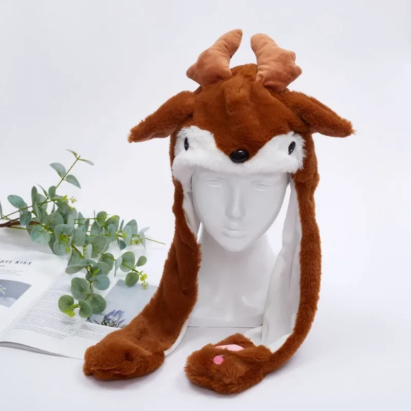 Christmas Hats Cold And Windproof With Santa Reindeer Cute Cartoon Dress Up Party Headdress Festive Supplies