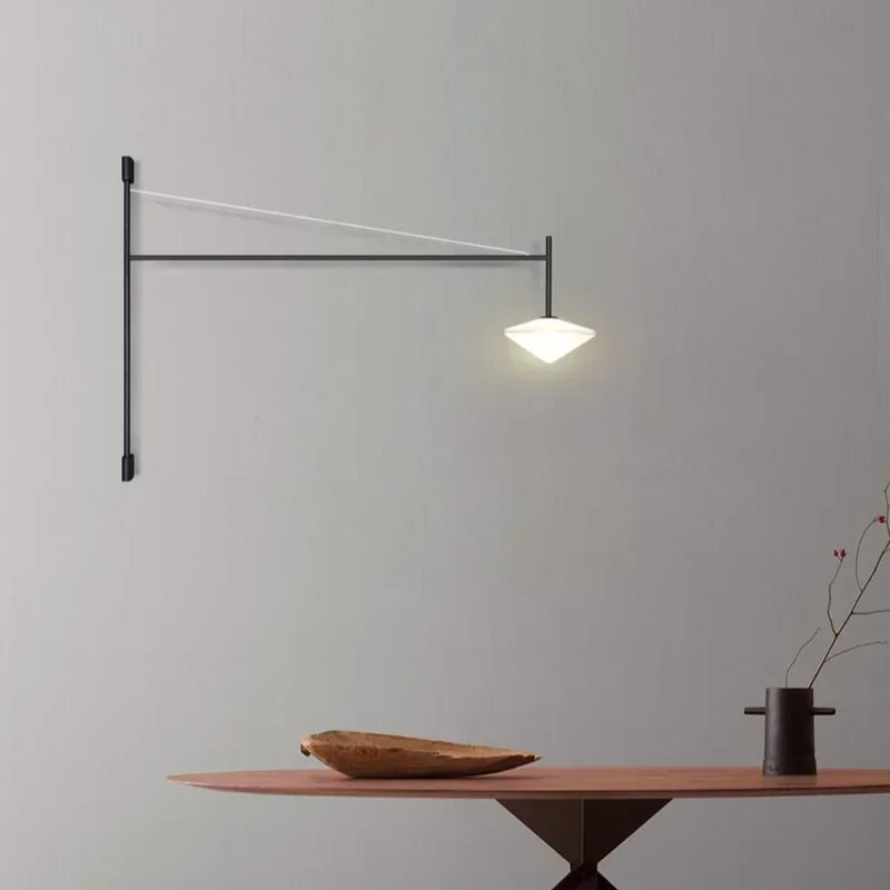 Nordic Led Wall Lamp Background Wall Light Corridor Long Rocker Arm Adjustable Wall Light Living Room Deocration Bathroom Light 5