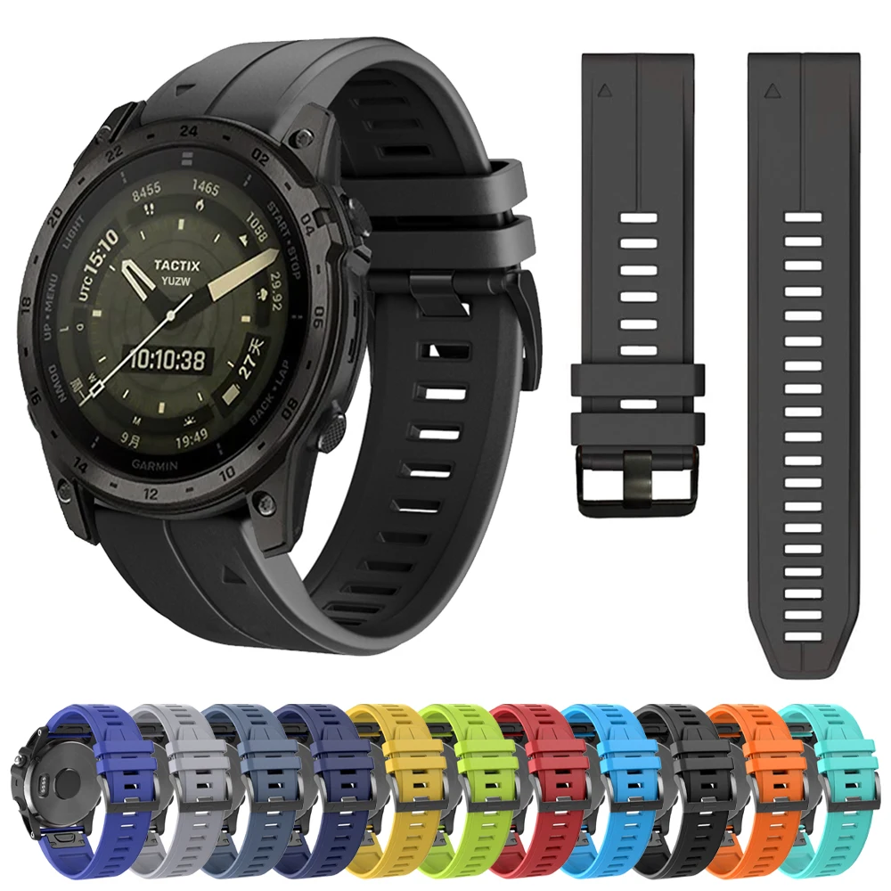 Cinturino In Silicone Quickfit 22Mm 26Mm Per Cinturino Garmin Tactix Delta/Tactix 7 Pro/Fenix 7X Pro/Instinct 2/Epix Pro