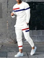 Spring And Fall Men S Long Sleeve Pant Sets Red And Blue Striped Printed Men S.jpg