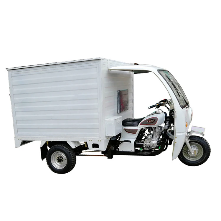 Closed Cargo Container 200Cc 250C Fuel Oil Tricycle Deployable Tricycle Loading And Unloading Vehicle Weight Other Motor custom