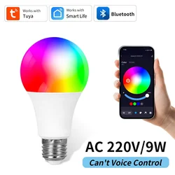 Bluetooth LED Light Bulbs with Smart App Control - Dimmable Ambient Lighting and Timer Function (220V 9W)