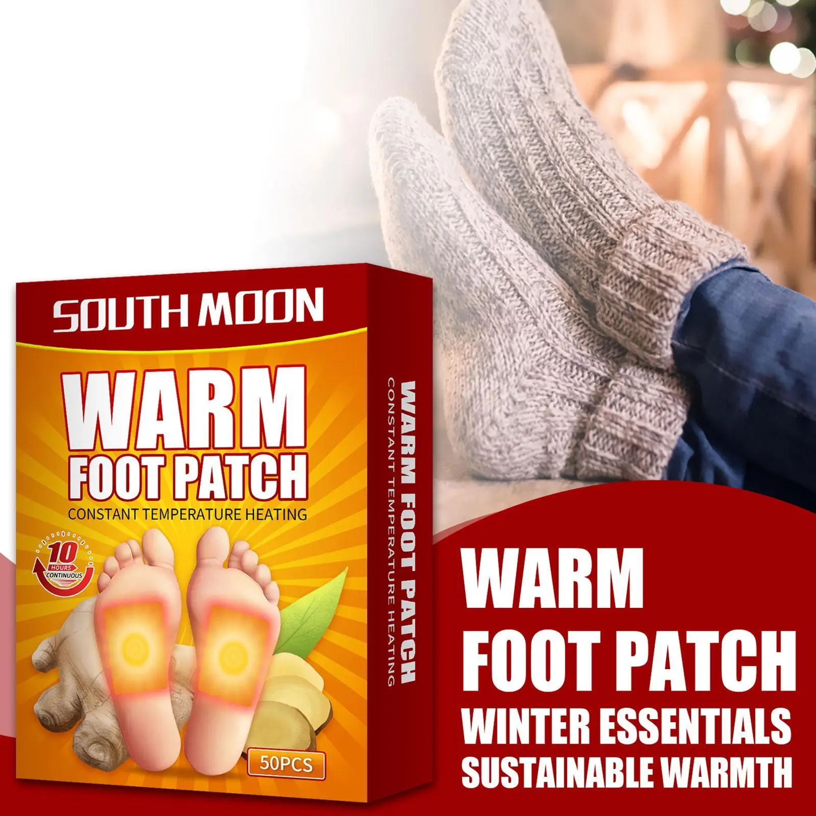 50pcssetSelfheatingBodyFootToeWarmerStickerHeatAdhesive