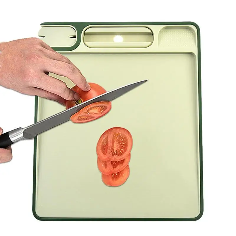 

3 In 1 Multi-function Double-Sided Cutting Board With Garlic Grater Kitchen Knife Chopping Board Kitchen Accessories Tools