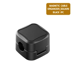 Magnetic Adhesive Cable Organizer Clips - Versatile Cord Management (1pcs Black)