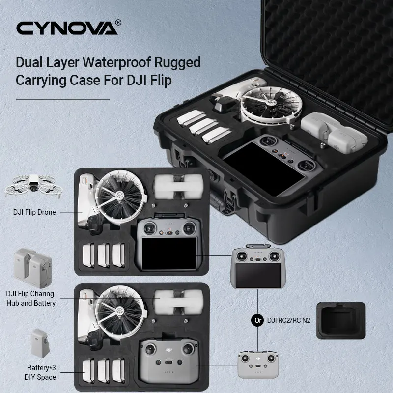 Carrying Case Explosion-proof Suitcase Water-proof Handbag for DJI Flip Drone Bag Remote Battery Accessories
