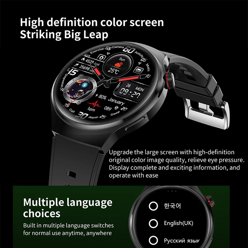 Smartwatch 2026 con Modalità Multi-Sport, Chiamate Bluetooth, Monitoraggio Salute, Frequenza Cardiaca, Sonno, Ossigeno nel Sangue, Meteo, per Uomini e Donne - immagine 5