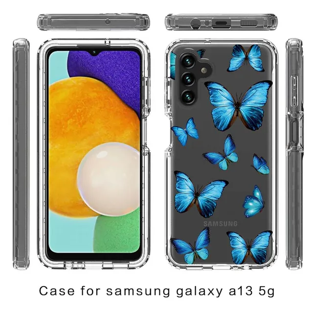 For Samsung Galaxy A13 5G Clear Shockproof 360 Full Cover Case PC Frame & So