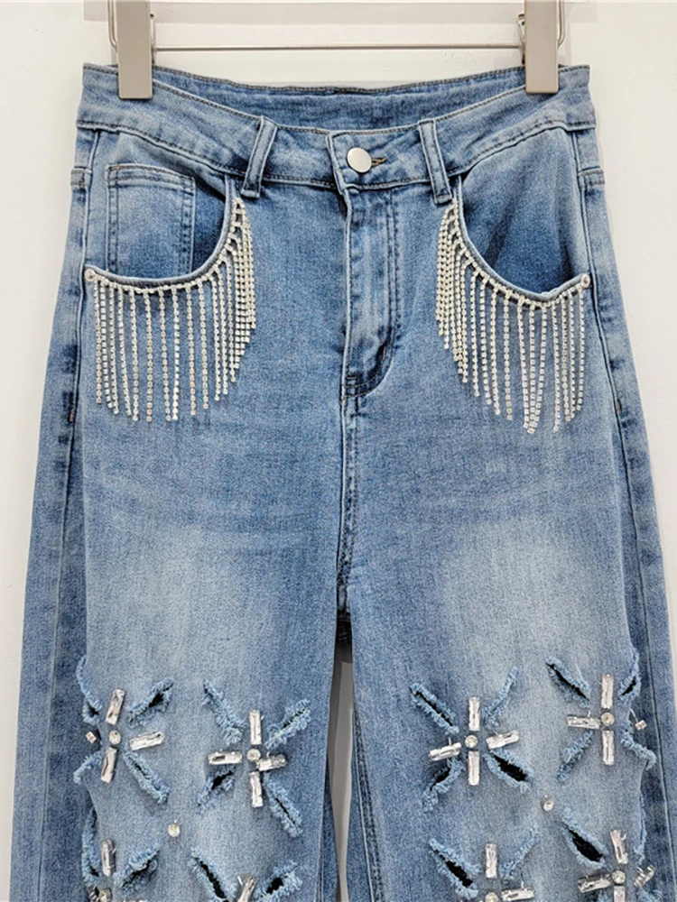 韓国発!【ADIN】W line Half Banding Wide Damage Denim Pants SHINFY Women's Wide Leg Baggy Jeans Y2k Tie Knot Patchwork