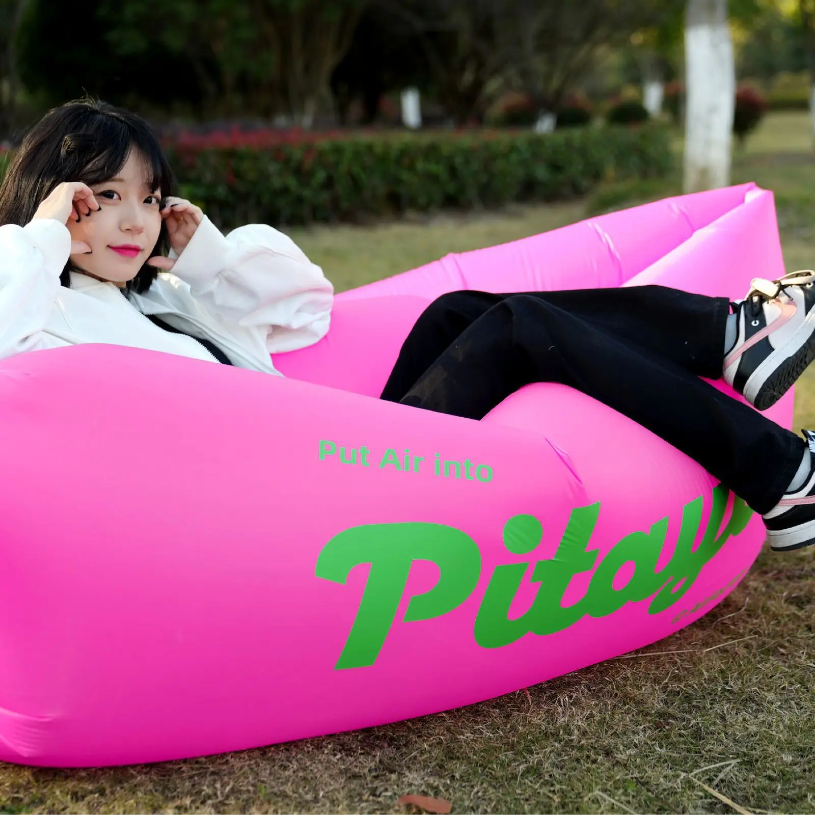 Inflatable Sofa Bed Outdoor Portable Lazy Water beach Grassland park Air Bed Sofa Toys