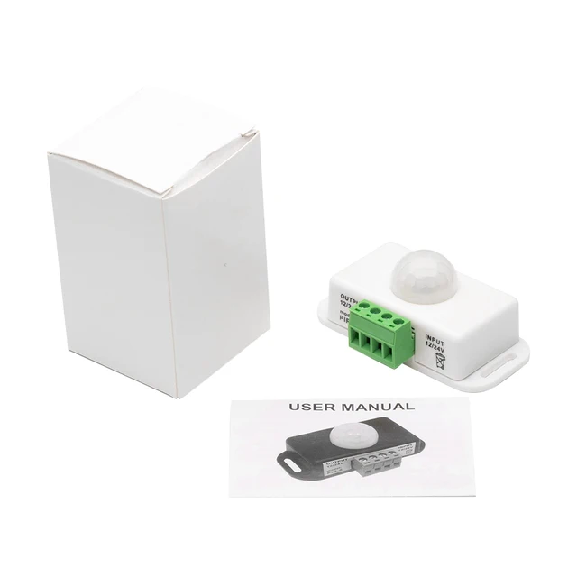 12V 24V PIR Motion Sensor Move Detector Switch Human Presence Detectors IR Infrared Sensing Switch Module for LED Strip Lamp 6