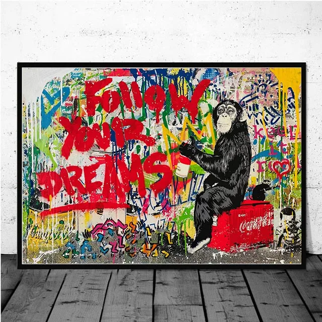 Banksy Artwork Abstract Canvas Posters and Prints Funny