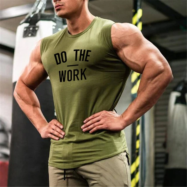 Camiseta deportiva de entrenamiento para hombre, Top de Fitness, camiseta  sin mangas para gimnasio, chaleco de marca para culturismo, camisetas  musculares - AliExpress