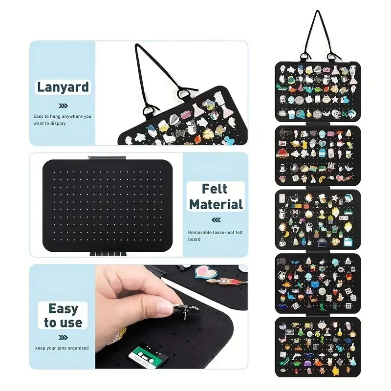 Wall Hanging Brooch Jewelry Storage Case Display Stand Display Banner Holder Earrings Necklace Glitter Pin Collection Organizer 3