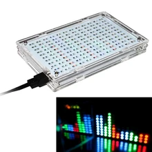  DIY electronic kit LED music spectrum display speaker SMD soldering project 12*11 FFT with case assembly parts 