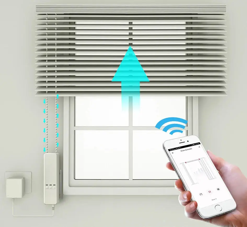Tuya Smart Wifi Curtains Motor Electric Chain Roller Blinds Shade Shutter Drive RF Remote Kit Smart Life App via Alexa Google