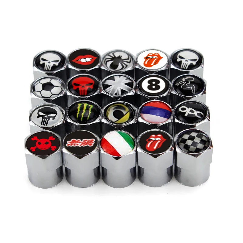 4x 60mm To 56mm Universal Black Skull Wheel Center Hub Caps – Glossy/Matte, Plastic, 5-Year Warranty
