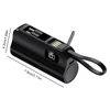 10000mAh Mini Power Bank Digital Display Compact Portable Charger Built-in USB-C & 8 Pin Connector Capsule PowerBank for IPhone 6