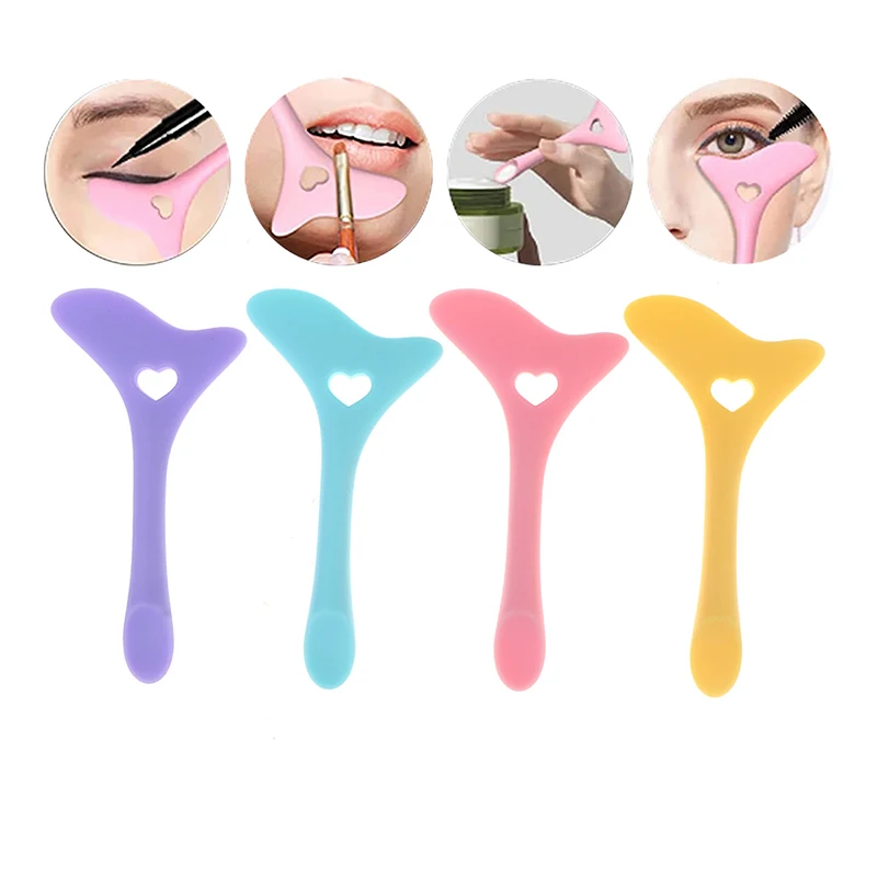 

Silicone Eyeliner Stencils Wing Tips Marscara Drawing Lipstick Wearing Aid Face Cream Mask Applicator Makeup Tool Resusable