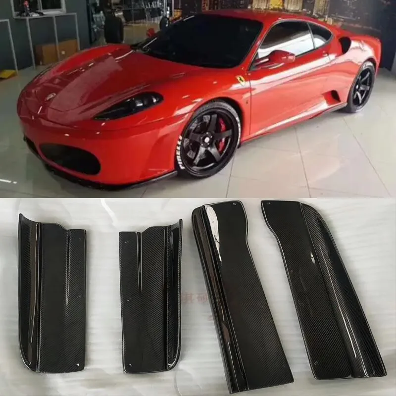 

4 шт., удлинители из углеродного волокна для боковых юбки Ferrari F430 2005 2006 2007 2008 2009